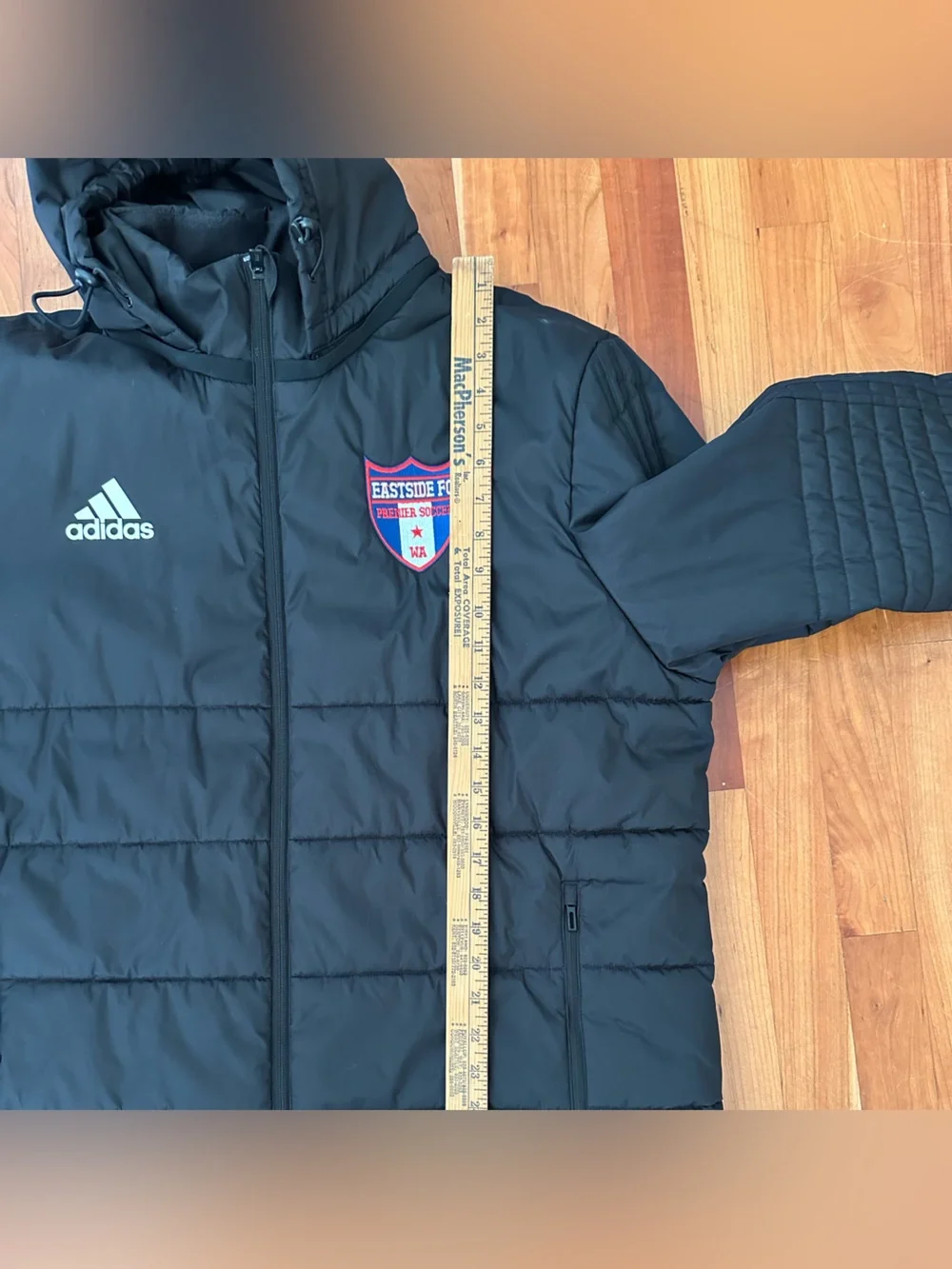 adidas Tiro 17 Mens XL Winter Insulated Jacket Soccer Bench Puffer Coat Black